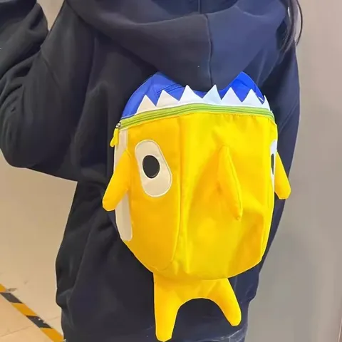 Kids Cartoon Shark Backpack Cute Waterproof Canvas School Bag Lightweight Anti-Lost Daypack For Toddler Boys And Girls