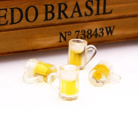 Modelo de Taza de Cerveza en Miniatura para Casa de Muñecas Taza de Resina Pequeña Accesorio de Fotografía Accesorios para Casa de Muñecas Escena en Miniatura