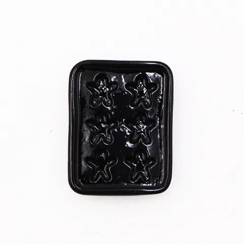 Dollhouse Miniature Black Baking Tray Resin Doll Kitchen Food Accessories Pretend Play Toy Photography Prop