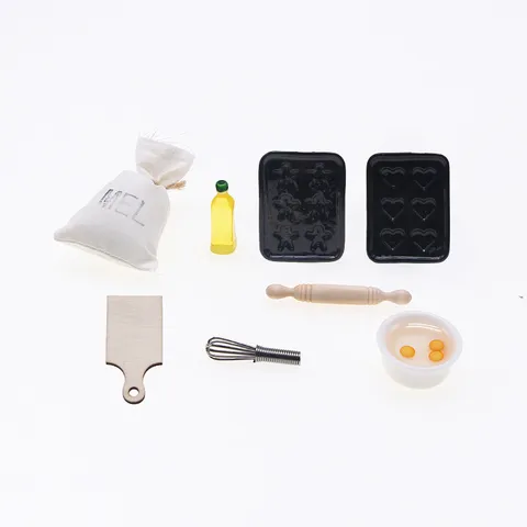 Dollhouse Miniature Kitchen Baking Tools Set Simulation Food Play Scene Model Pocket Kitchen Toy Accessories
