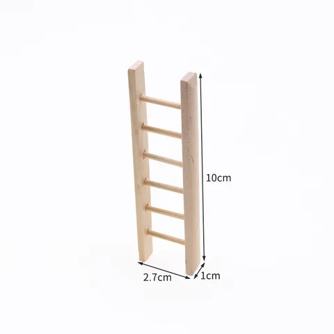 1:12 Maison de Poupée Échelle en Bois Miniature Accessoire de Photographie Micro Paysage Décor de Scène