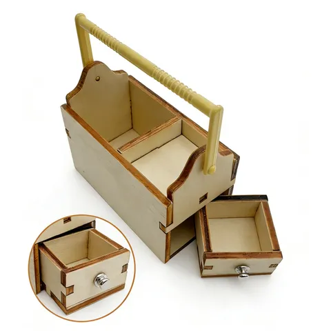 Poppenhuis Miniatuur Houten Gereedschapskist Model Micro Landschap Tuinieren Gereedschap Opbergdoos Pop Huis Speelgoed Accessoires