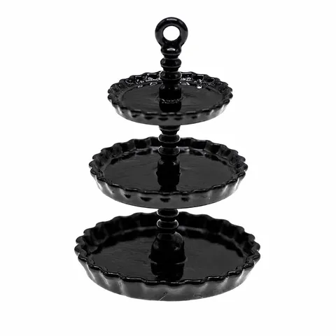 Dollhouse Miniature Dessert Cake Stand Alloy Simulation Doll House Kitchen Food Scene Toy Furniture Accessories