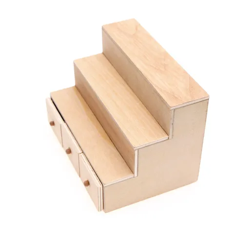 Dollhouse Miniature Wooden Display Cabinet Candy Storage Box Mini Furniture Model Home Decor Display Stand