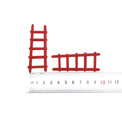 Dollhouse Miniature Wooden Ladder Gardening Potted Landscaping Ornaments DIY Photography Props Micro Landscape Decor