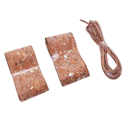 Natural Eco-Friendly Cork Ribbon Bronzing PU Leather Webbing Luggage Accessories Gift Box Packaging Material