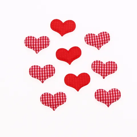 Parches de Tela en Forma de Corazón Grabados por Ultrasonidos Accesorios para Decoración de Ropa de Boda DIY