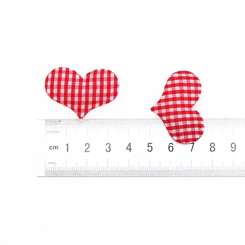 Parches de Tela en Forma de Corazón Grabados por Ultrasonidos Accesorios para Decoración de Ropa de Boda DIY