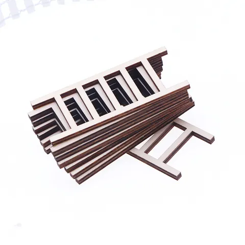Miniature Wooden Ladder Model Dollhouse Simulation Climbing Ladder DIY Christmas Scene Miniature Fairy Garden Accessories