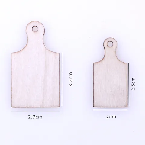 Miniature Wooden Cutting Board Dollhouse Kitchen Scene DIY Craft Micro Table Mat Model Dollhouse Accessories