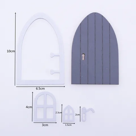 Porte de Conte de Fées Miniature en Bois pour Maison de Poupée Accessoires de Maison de Poupée Accessoires de Photographie Décoration