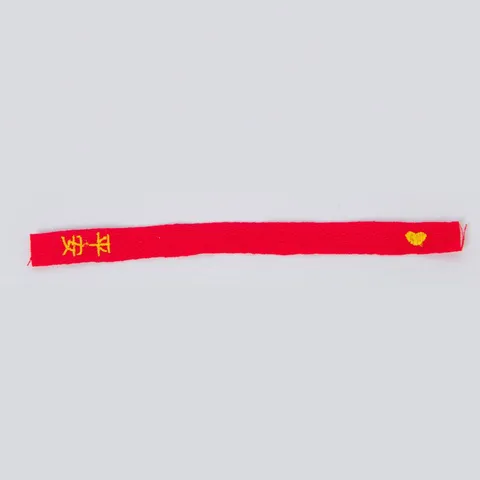 Rotes Besticktes Stoffband Dekoratives Mini Tuch Baumwoll Gurtband Traditionelles Handwerkszubehör Für Heimdekoration