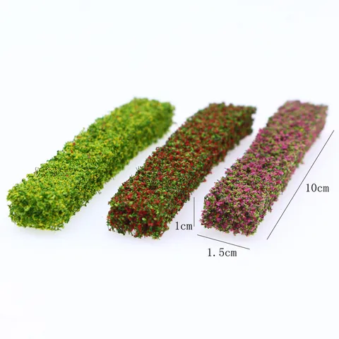 Tira de Arbustos en Miniatura Simulación Macizo de Flores Jardinería Micropaisaje Casa de Muñecas Decoración de Jardín de Hadas Modelo de Planta de Plástico