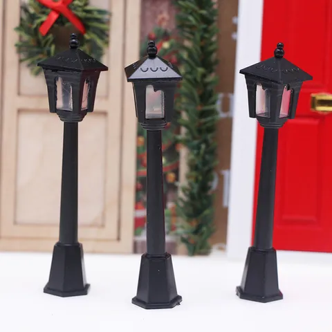 Dollhouse Christmas Miniature Plastic Street Lamp Garden Micro Landscape Decoration