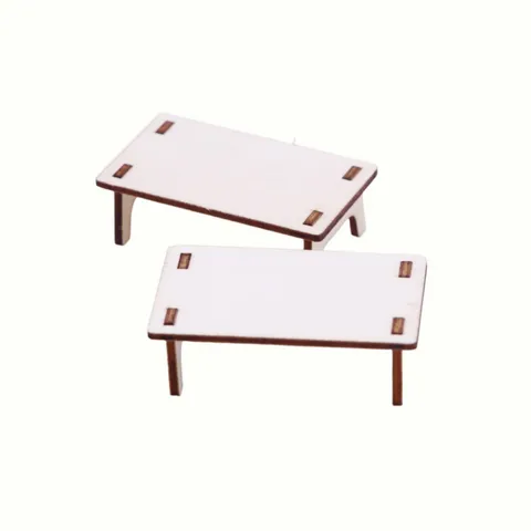 Dollhouse Μινιατούρα Ξύλινο Τραπέζι Μοντέλο DIY Συναρμολογημένο Αξεσουάρ Επίπλων Κουκλόσπιτου Μίνι Τραπέζι Φαγητού Διακόσμηση Σπιτιού