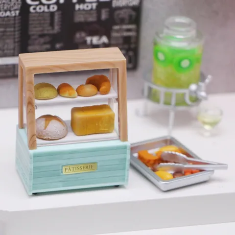 Miniature Dollhouse Bread Cabinet Oden Display Stand Resin Food Model Simulation Kitchen Scene Photography Props