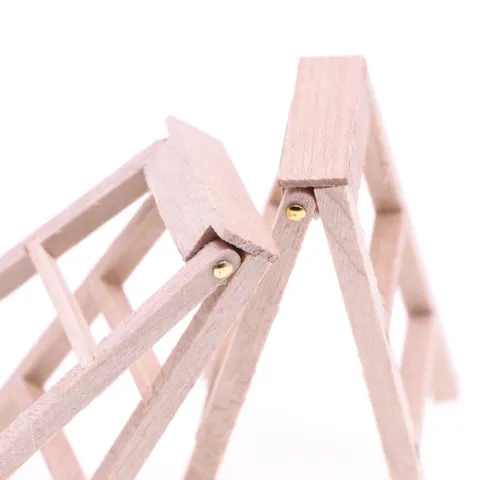 Scala in Legno Miniatura per Casa delle Bambole Modello di Scala Pieghevole Arredamento Scena BJD