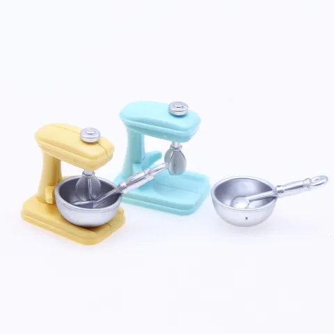 Miniatura Dollhouse Stand Mixer Micro Food Play Kitchen Appliance Model OB11 Doll Accessories Plastic Toy