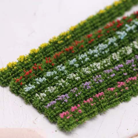 Miniatuur Simulatie Struik Strip Plant Ornament voor Poppenhuis Plastic Microlandschap Desktop Tuin Decoratie Model Ambacht