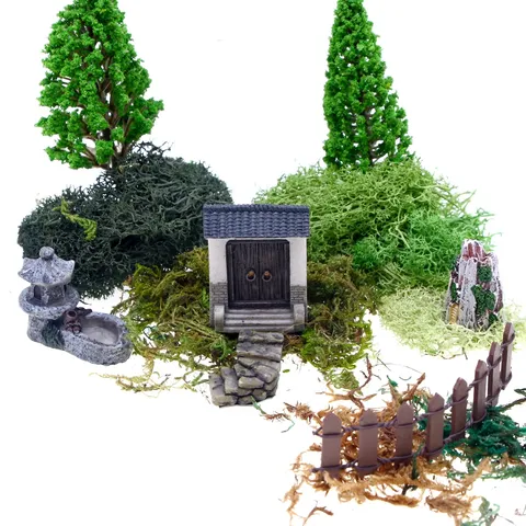 Preserved Moss Micro Landscape Landscaping Material Artificial Green Plant DIY Background Wall Home Decor