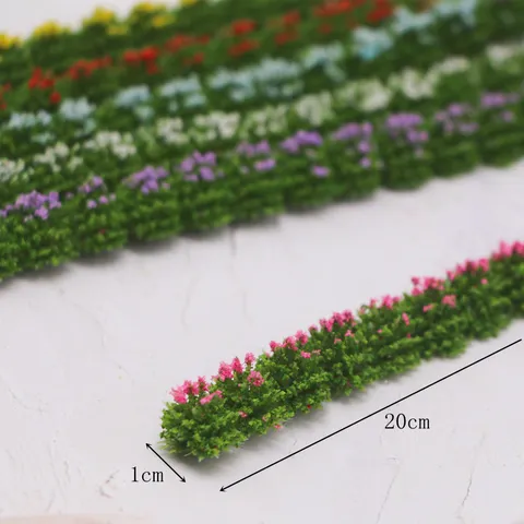 Miniatuur Simulatie Struik Strip Plant Ornament voor Poppenhuis Plastic Microlandschap Desktop Tuin Decoratie Model Ambacht