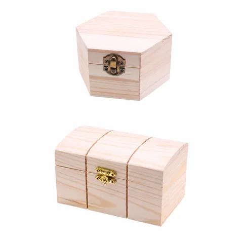 Caja de Almacenamiento de Joyas de Escritorio de Madera Maciza Vintage Organizador con Tapa Abatible Retro Caja de Embalaje de Regalo