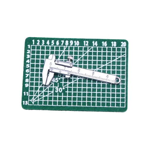 Poppenhuis Miniatuur Metalen Schuifmaat Klein Beweegbaar Meetinstrument Model Poppen Accessoire Speelgoed