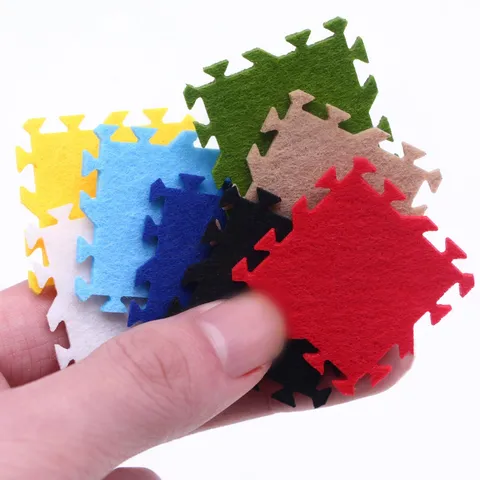 Tappeto Puzzle Non Tessuto in Miniatura per Casa delle Bambole Bambola BJD Micro Scena Tappetino Accessori Modello Decorazione
