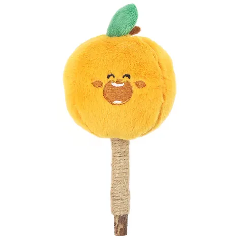 Giocattolo da Masticare per Gatti Peluche Frutta Bastoncino Teaser con Vite d'Argento e Gattaia Giocattolo Molare Interattivo per Gatti Forniture per Animali