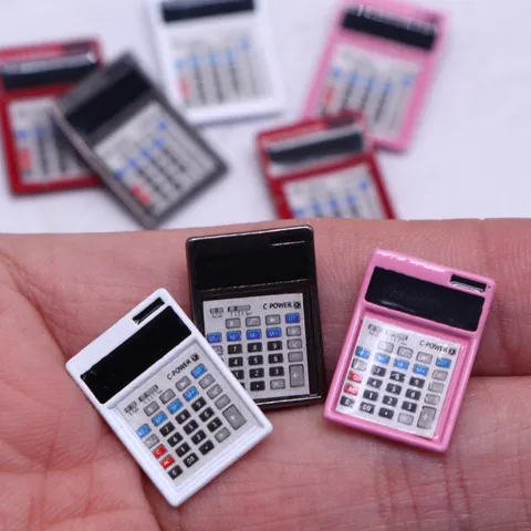 Miniature Metal Calculator Model Dollhouse Simulation Miniature Calculator BJD Doll House Educational Toy Accessories