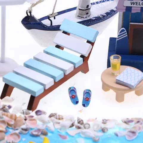 Dollhouse Miniature Resin Flip Flops Beach Sandal Accessories Micro Landscape Toy