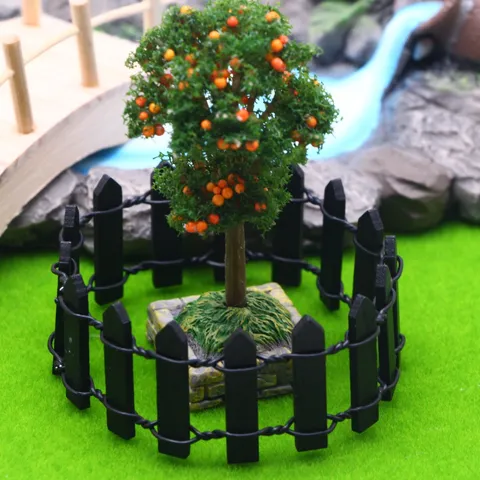 Cerca de Madera en Miniatura Flexible Jardín de Hadas Micropaisaje Casa de Muñecas Suculentas Musgo Terrario Decoración