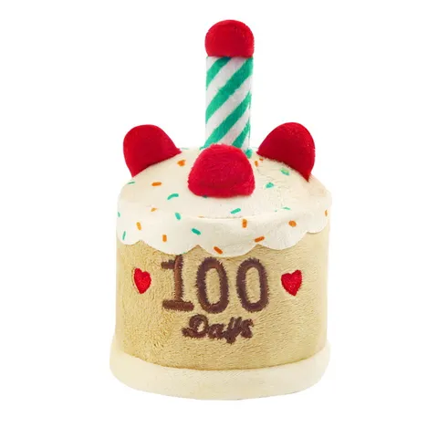 Giocattolo in Peluche Torta di Compleanno per Animali Domestici Cucciolo Gattino Giocattolo Interattivo con Candela