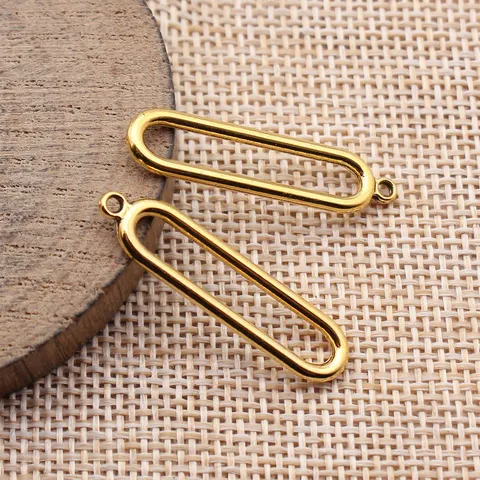 Vintage Zinklegierung Hohl Oval Geometrisch Anhänger Verbinder Charms Für DIY Handgemachten Schmuck Machen Handwerk Zubehör