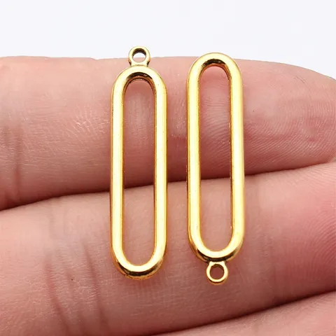 Vintage Zinklegierung Hohl Oval Geometrisch Anhänger Verbinder Charms Für DIY Handgemachten Schmuck Machen Handwerk Zubehör