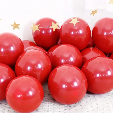 Pomegranate Red Latex Balloons Large Round Wedding Party Celebration Decoration Double Happiness Pattern Decoration Balloons