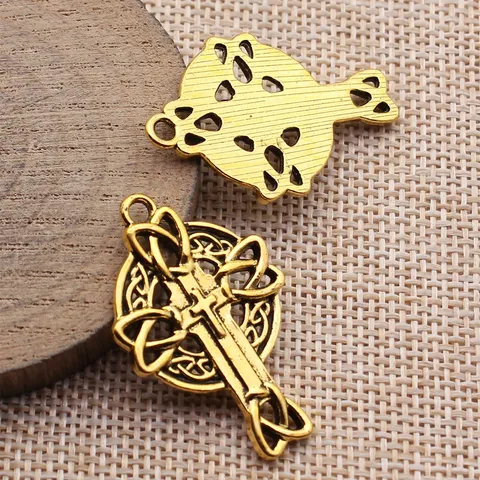 Ciondoli a Croce Nodo Celtico Vintage in Lega Antica per Creazione di Gioielli Fai da Te Accessori per Collane e Bracciali Artigianali