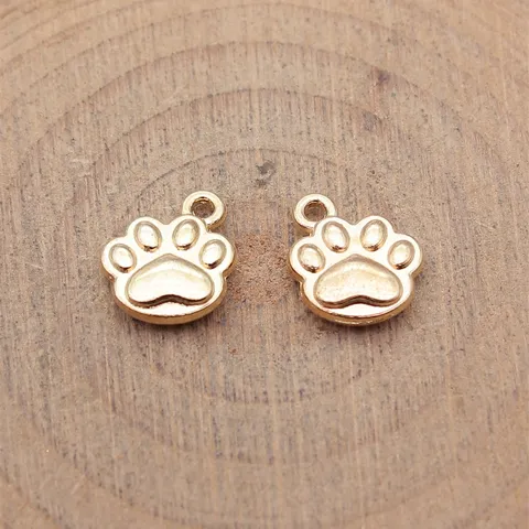 Vintage Zinklegierung Hundepfote Anhänger Für DIY Schmuckherstellung Zubehör Antik Gold Silber Bronze Tierkralle Charms Für Halskette Armband Bastelbedarf