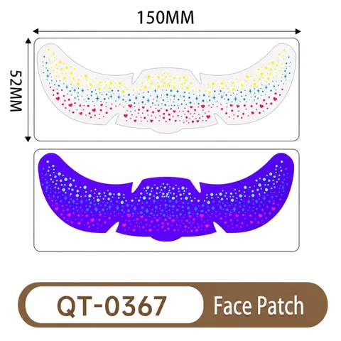 Pegatina de Tatuaje de Cara de Pecas Fluorescente de Transferencia de Agua Y2K Fiesta de Festival de Música Arte Corporal Temporal
