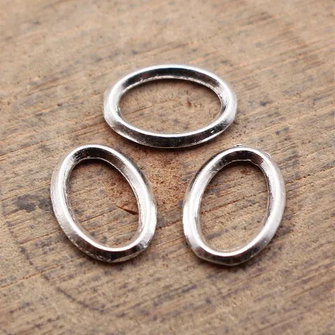 Antik Silber Kleine Ovale Ringverbinder Legierung Schmuck Zubehör DIY Anhänger Links Dekorative Accessoires Für Damen Herren Vintage