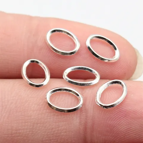Antik Silber Kleine Ovale Ringverbinder Legierung Schmuck Zubehör DIY Anhänger Links Dekorative Accessoires Für Damen Herren Vintage
