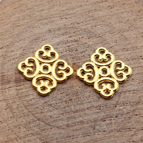 Conectores de Nudo de Nube de Aleación de Zinc Vintage Dorado Brillante para Accesorios de Fabricación de Joyería DIY