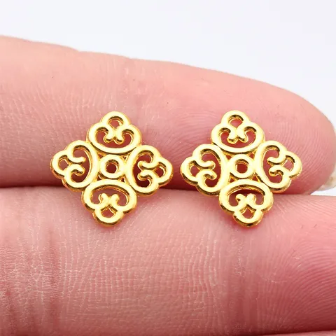 Conectores de Nudo de Nube de Aleación de Zinc Vintage Dorado Brillante para Accesorios de Fabricación de Joyería DIY