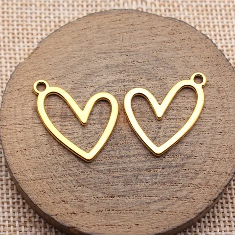Vintage Zinklegierung Geometrische Hohle Herz Charms Für DIY Schmuckherstellung Galvanisierte Liebe Herz Anhänger Kunsthandwerk Zubehör Handwerk