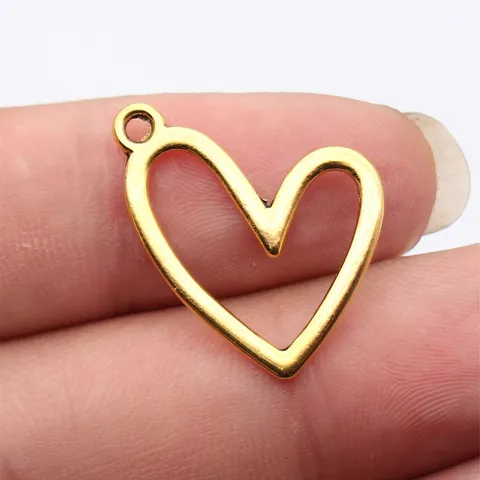 Vintage Zinklegierung Geometrische Hohle Herz Charms Für DIY Schmuckherstellung Galvanisierte Liebe Herz Anhänger Kunsthandwerk Zubehör Handwerk