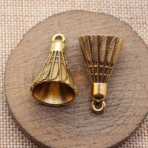 3D Federball Charms Zinklegierung Anhänger Für DIY Schmuckherstellung Halsketten Ohrringe Zubehör Antik Gold Silber Bronze