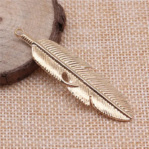 Vintage Zinklegierung Feder Charms Anhänger Für DIY Schmuckherstellung Halskette Armband Zubehör Retro Antik Gold Silber Bronze Feder Anhänger