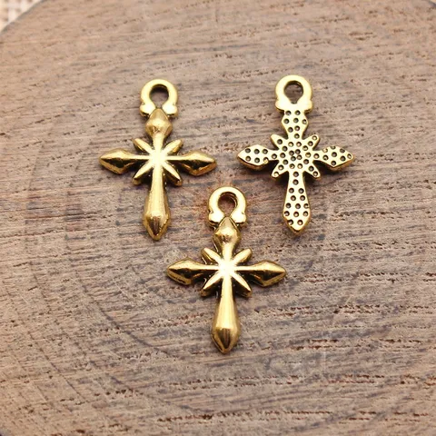 Pendentifs en Croix Étoilée en Alliage de Zinc Rétro Breloques Starburst pour Création de Bijoux DIY Collier Bracelet Accessoires