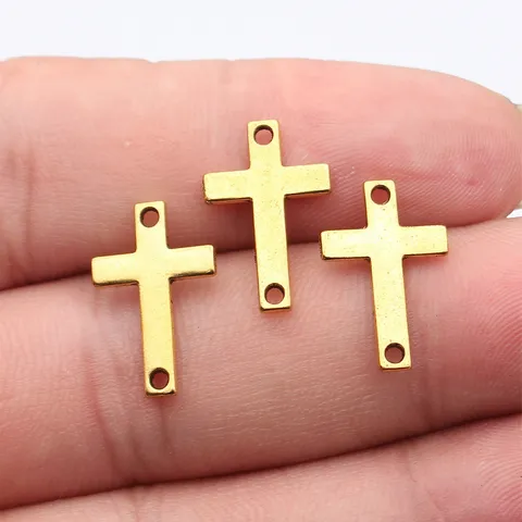 Vintage Zinklegierung Kreuzverbinder Charms Für DIY Schmuckherstellung Halsketten Armbänder Religiöse Anhänger Zubehör Retro Stil