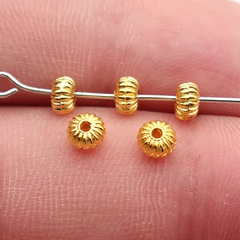 Retro Zinc Alloy Radial Petal Pattern Small Hole Spacer Beads Electroplated Metal Loose Beads For Handmade DIY Crafts Jewelry Making